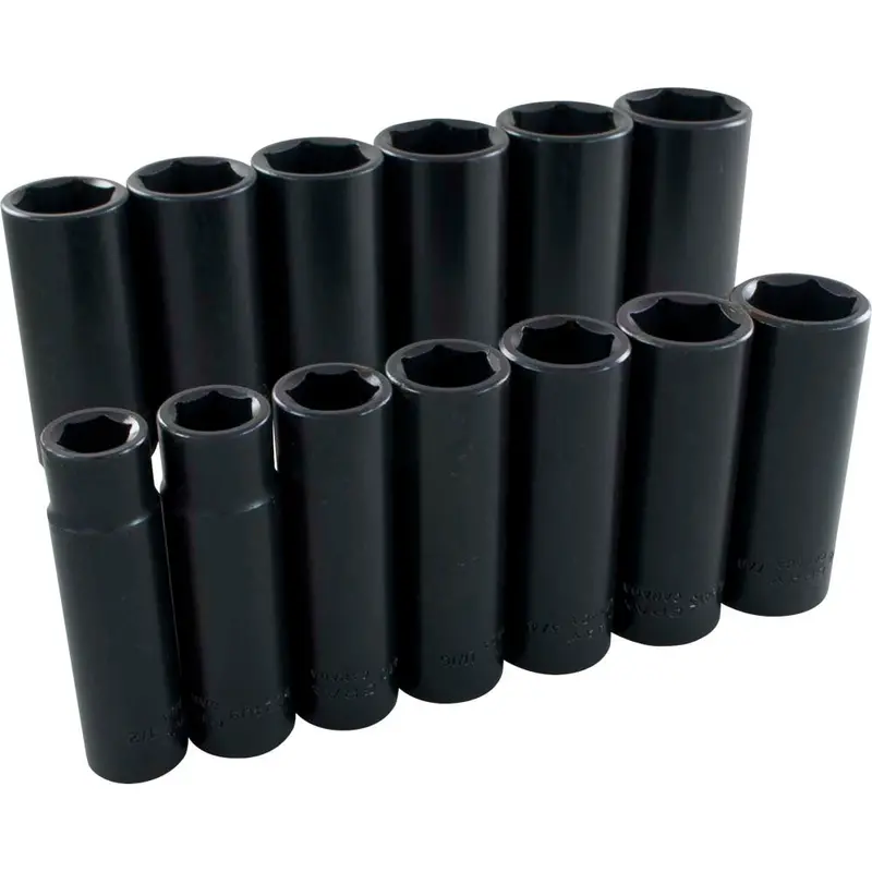 1/2-Inch Drive Impact Socket Set – 6-Point, 13-Piece 1