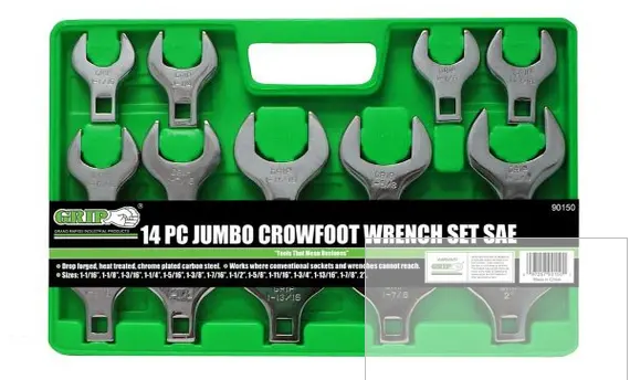 1/2-Inch Drive Jumbo Crowfoot Wrench Set – 14-Piece 1