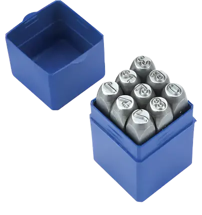 1/4-Inch Steel Number Hand Stamps – Individual Digits 1