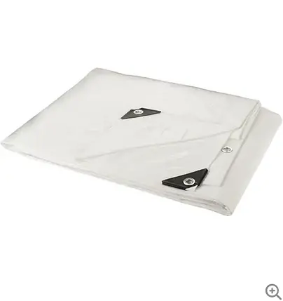 10 Ft X 8 Ft Industrial-Grade White Tarp For Outdoor Protection 1