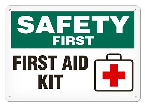 10-Inch X 14-Inch First Aid Kit Identification Sign – Plastic 1
