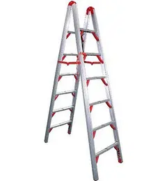 11-Foot Double-Sided Fiberglass Step Ladder, Type I Duty Rating (250 Lb) 1