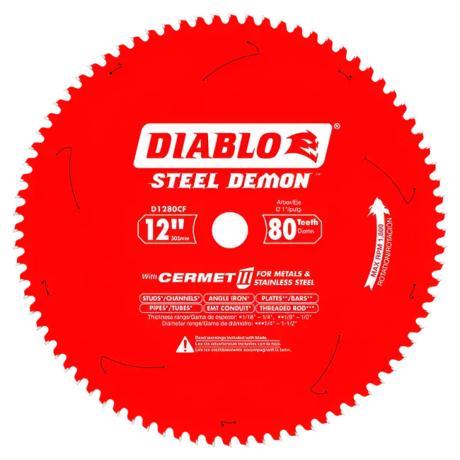 12-Inch 80-Tooth Steel Demon Cermet Ii Circular Saw Blade 1