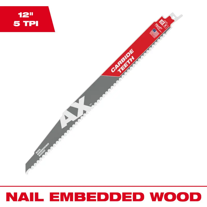 12-Inch Ct Torch Series Sawzall Blade — 5 Tpi, Single-Pack 1