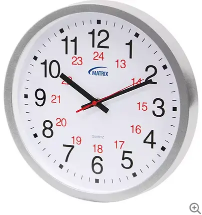 12-Inch Dual-Mode Clock – Battery-Powered, Supports 12/24-Hour Display 1