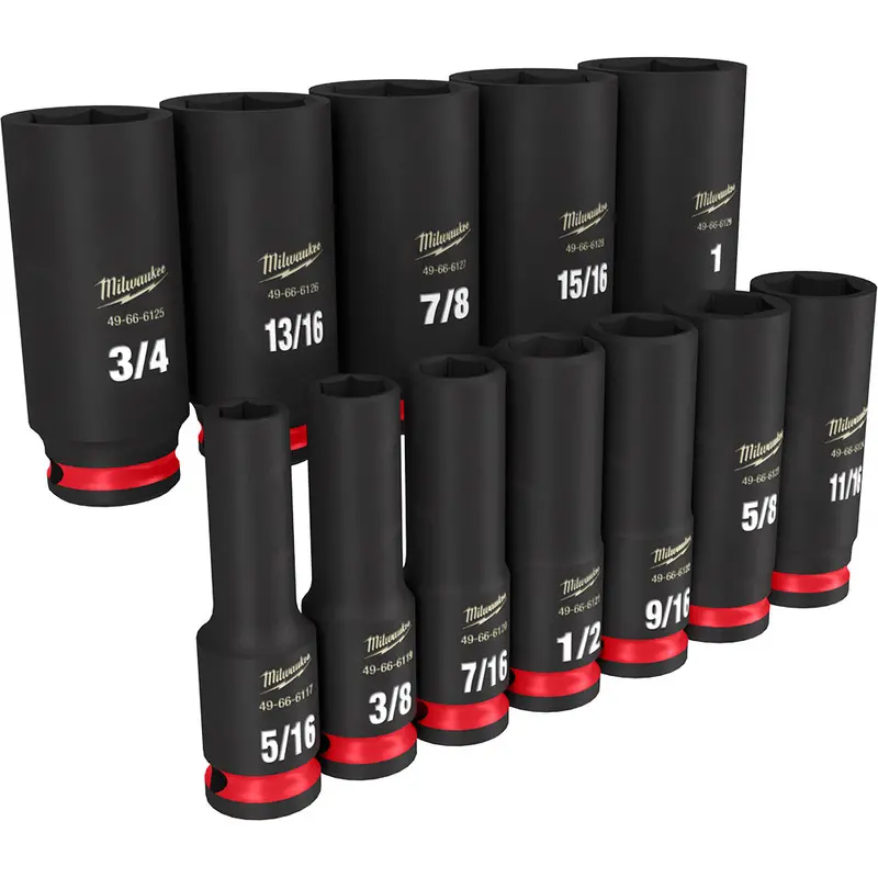 12-Piece 3/8-Inch Drive Deep Impact Socket Set – Sae 1