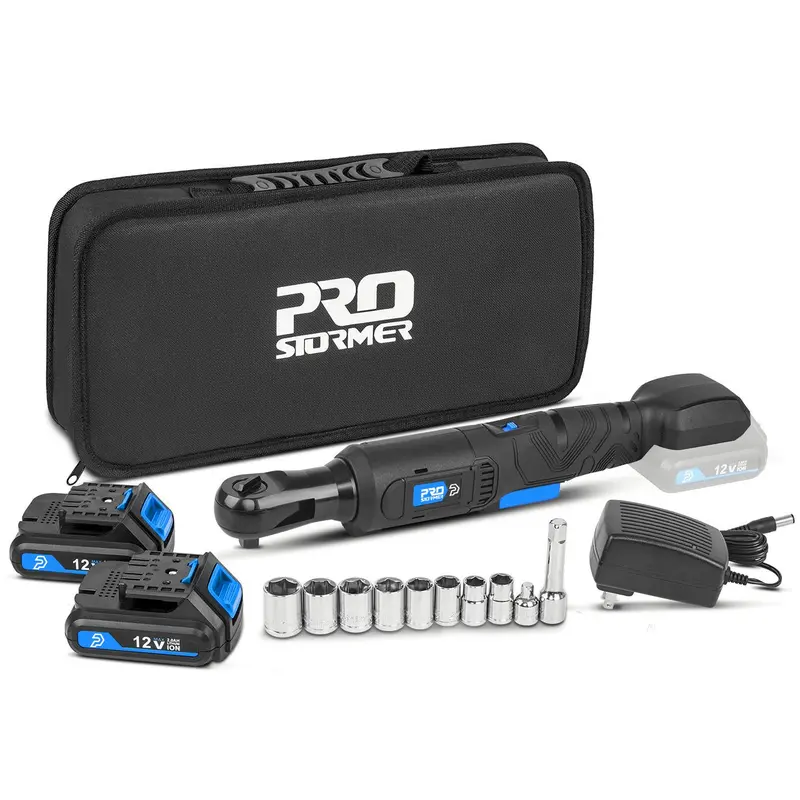 12V Cordless Electric Ratchet Wrench Kit With Battery And Charger 1