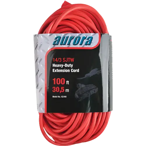14/3 Awg Outdoor Vinyl Extension Cord – 13A, 3-Outlet Design 1
