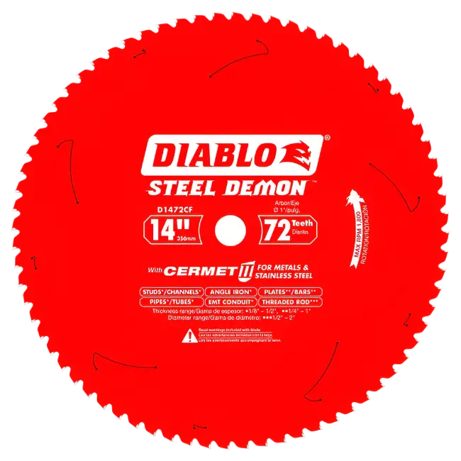 14-Inch 72-Tooth Steel Demon Cermet Circular Saw Blade 1