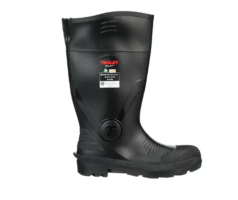 15-Inch Plain-Toe Rubber Boots – Size 7 1