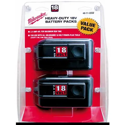 18V Cordless Power Tool Battery Twin Pack 1