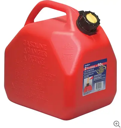 2.5-Gallon Red Polyethylene Jerry Can – Fuel-Safe Design 1