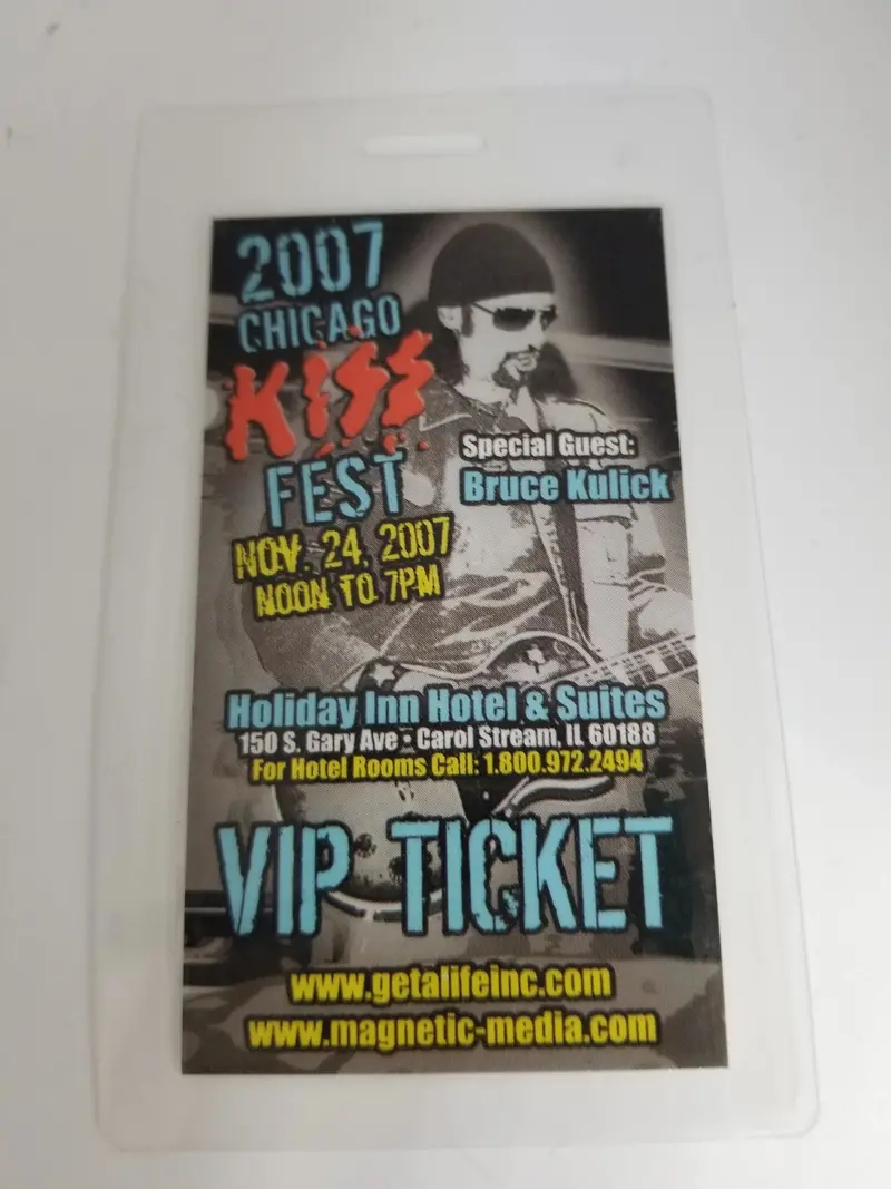 2007 Chicago Kissfest Premium Vip Backstage Pass 1