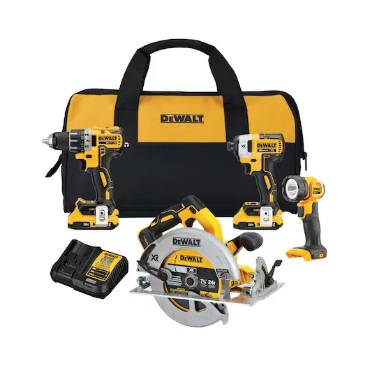 20V Max Xr 4-Tool Combo – Includes Two 2.0Ah Batteries 1