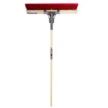 24-Inch Ergonomic Push Broom With Handle – Multi-Surface Design, 4-Pack 1
