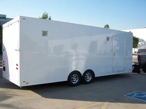 25-Foot Aerodynamic V-Nose Motorsports Trailer 1