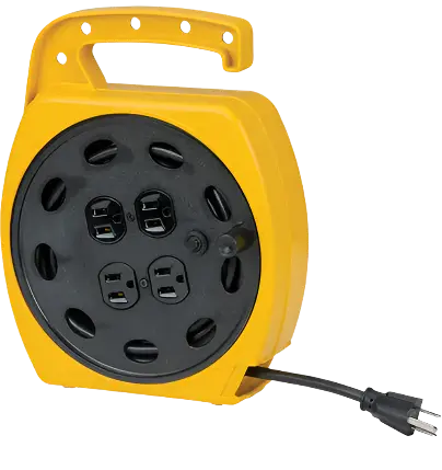 25-Foot Retractable Extension Cord With 4 Outlets, 10A Rating 1