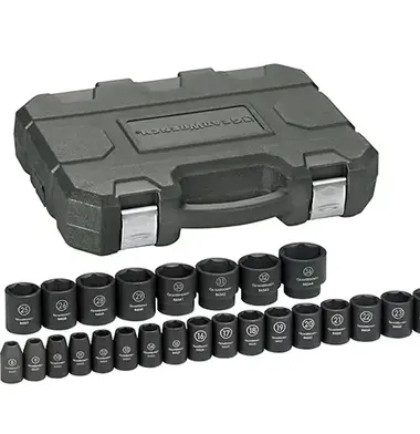 25-Piece 1/2-Inch Drive Standard Metric Socket Set – Professional Mechanic Kit 1
