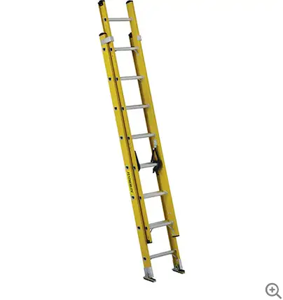28-Foot Heavy-Duty Fiberglass Extension Ladder (300 Lb Capacity) 1