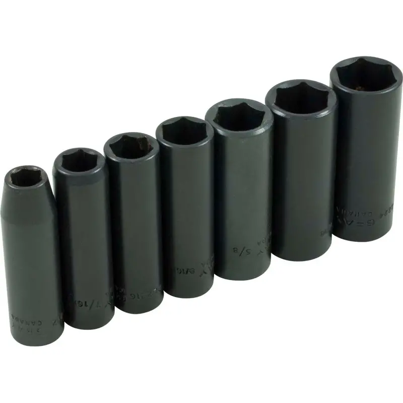 3/8-Inch Drive Impact Socket Set – 6-Point, 7-Piece 1