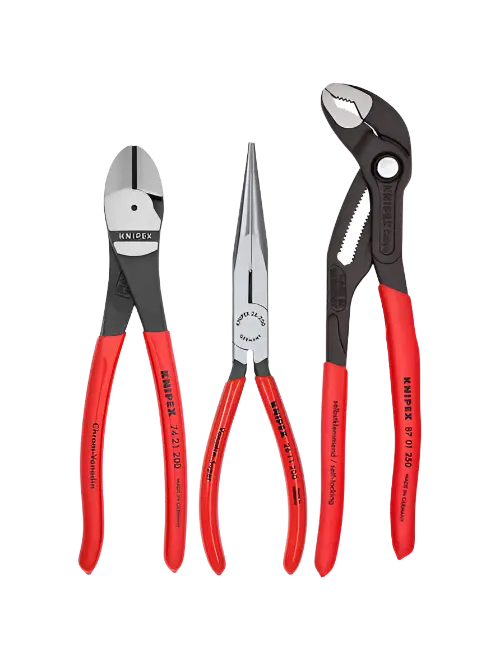 3-Piece Universal Plier Set Featuring Cobra-Grip Design 1