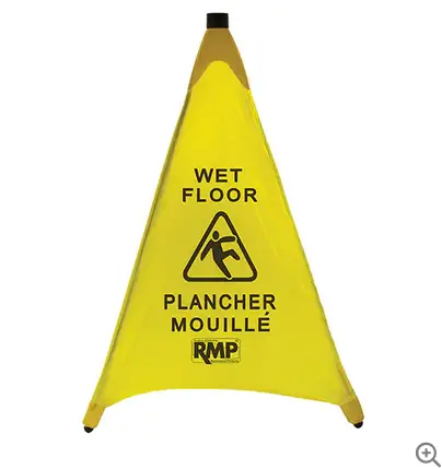30-Inch Pop-Up Wet Floor Safety Cone With Reflective Strips 1