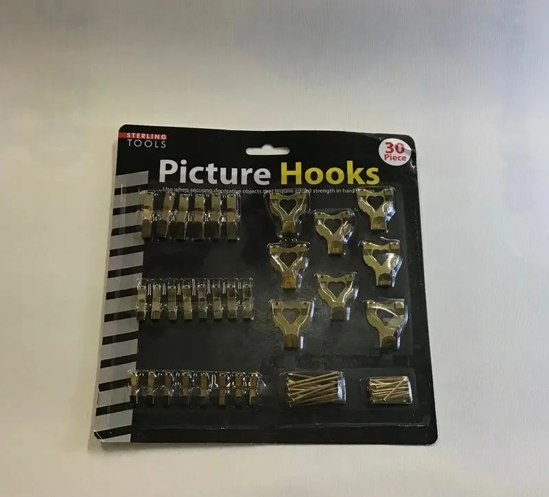 30-Piece Assorted Picture Hanging Hooks Set 1