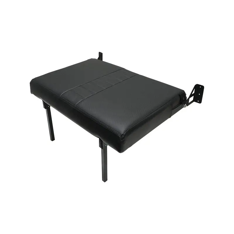 34" Fold-Flat Bench Seat – Carbon Fiber Vinyl Upholstery 1