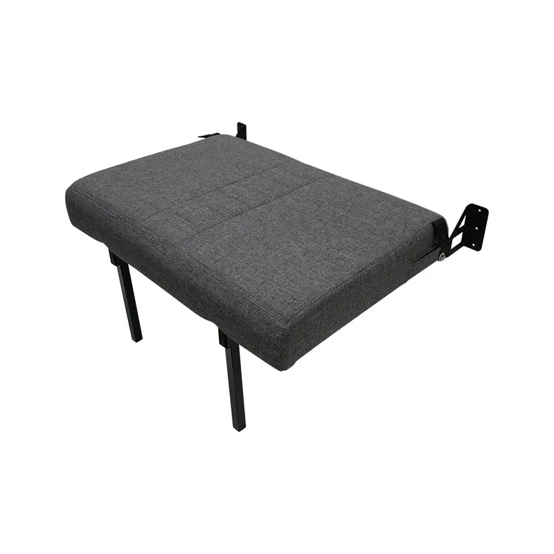 34" Fold-Flat Bench Seat – Retro Graphite Tweed Upholstery 1