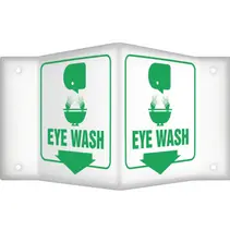 3D-Effect Eye Wash And Shower Sign – High-Visibility Design 1