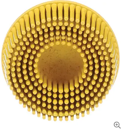 3M Scotch-Brite Roloc Bristle Disc – 2", Yellow, 80-Grit 1