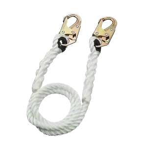 4-Foot Restraint Lanyard – 5/8" Rope, Dual Snap Hooks 1