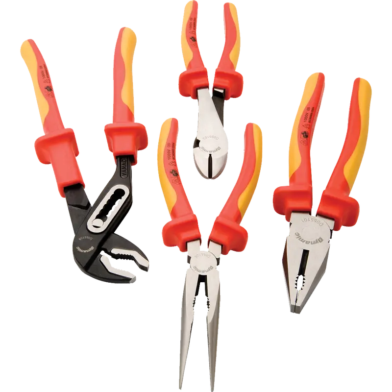 4-Piece Insulated Pliers Set – 1000V Rated Safety Tools 1