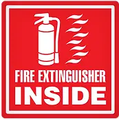 4" X 4" Fire Extinguisher Placement Label 1