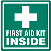 4" X 4" First Aid Kit Location Identifier 1