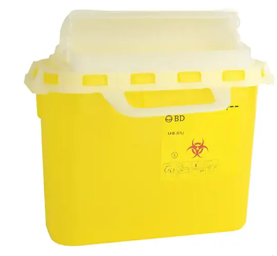 5.1-Liter Sharps Disposal Container – Wall- Or Counter-Mountable 1