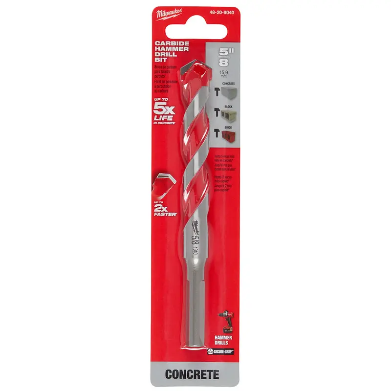 5/8-Inch X 4-Inch X 6-Inch Shockwave Hammer Drill Bit 1