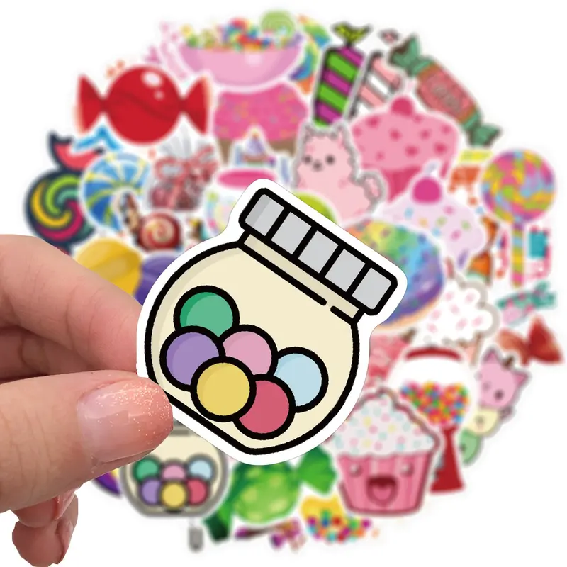 50 Candy-Colored Graffiti Stickers – Playful & Bold Decorative Set 2