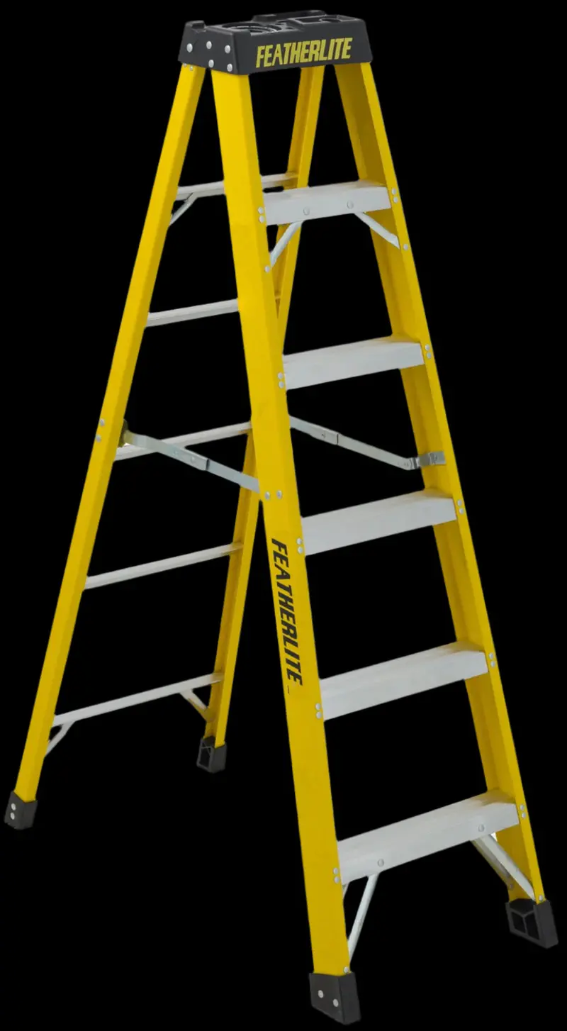 6-Foot Extra-Heavy-Duty Fiberglass Stepladder 1