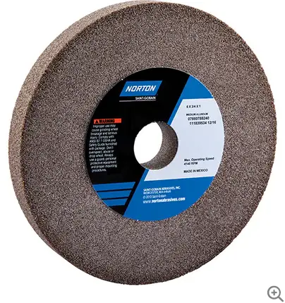 6-Inch Medium-Grit Grinding Wheel – 3/4-Inch Arbor Size 1