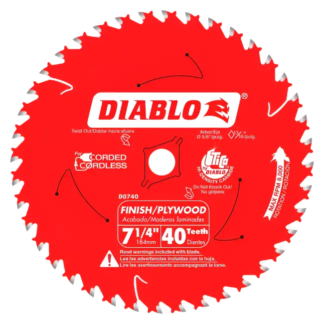 7-1/4-Inch 40-Tooth Precision Finish Circular Saw Blade 1