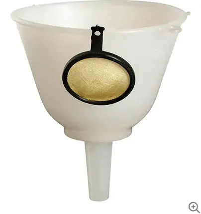 9-Inch Polyethylene Funnel With Integrated Filter 1