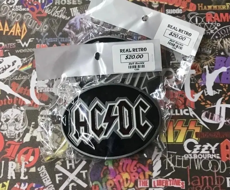 Ac/Dc Thunderstruck Belt Buckle – Rock 'N' Roll Lightning Bolt Motif 1