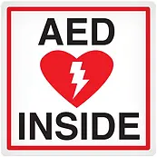 Aed Location Sign – 4×4 Inch Indoor Identification Label 1