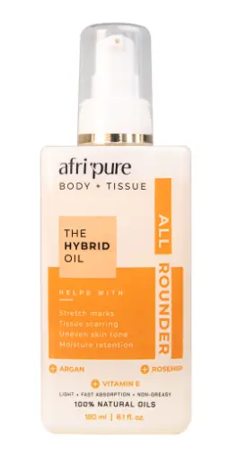 Afri Pure All Rounder Hybrid Body Oil With Argan, Rosehip & Vitamin E (180Ml) 1