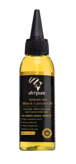 Afri Pure Concentrated Jamaican Black Castor Oil – 100Ml Strengthening Hair Growth Formula 1