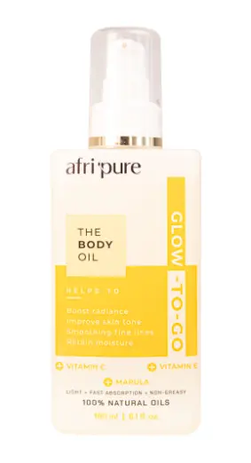 Afri Pure Glow-To-Go Vitamin-Rich Body Oil With Marula & Vitamins C+E (180Ml) 1