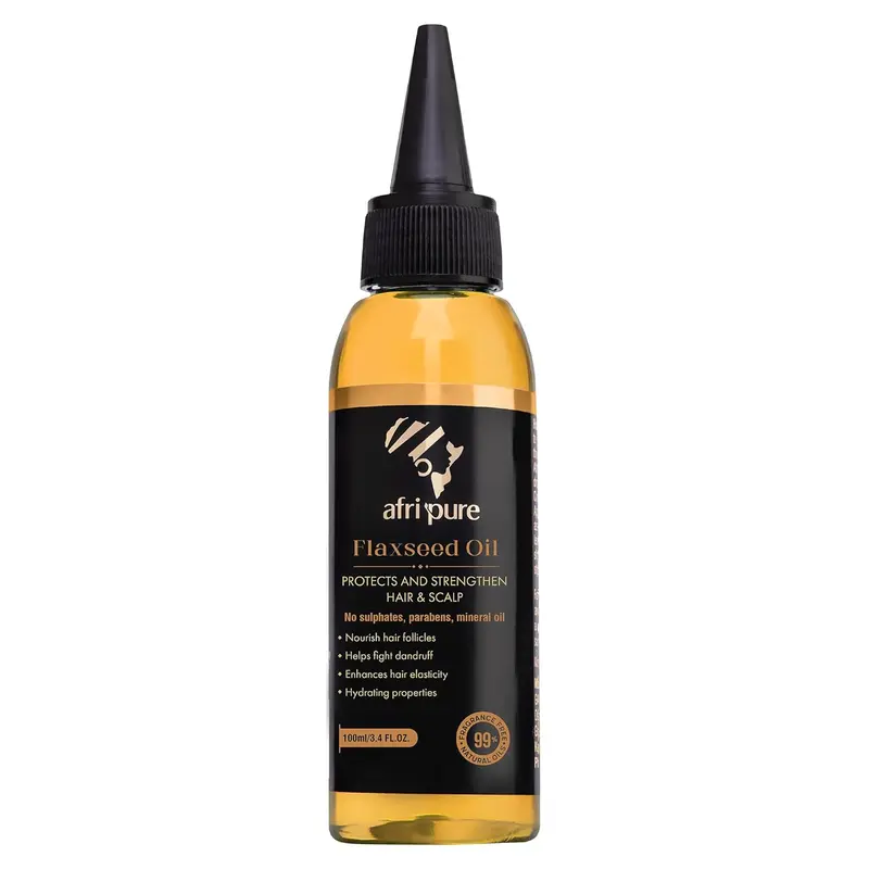 Afri Pure Omega-Rich Flaxseed Oil – 100Ml Lightweight Nutritive Hair & Skin Oil 1