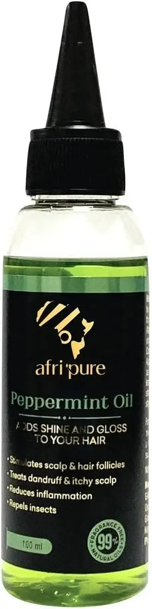 Afri Pure Pure Peppermint Essential Oil – 100Ml Invigorating Scalp & Aromatherapy Oil 1