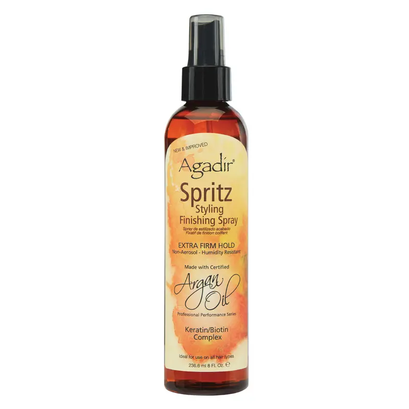 Agadir Finishing Spray – Flexible Hold & Shine With Argan Oil & Keratin-Biotin (8 Fl Oz) 1